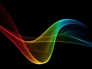 Naklejka premium Abstract multicolored light waves background