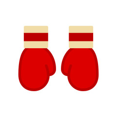 Boxing glove. Boxing glove is red colour. Vector illustration. EPS 10. Sport.