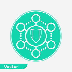 Network protection vector icon sign symbol