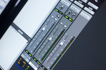 Recording studio audio controls