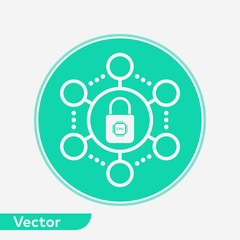 Network protection vector icon sign symbol