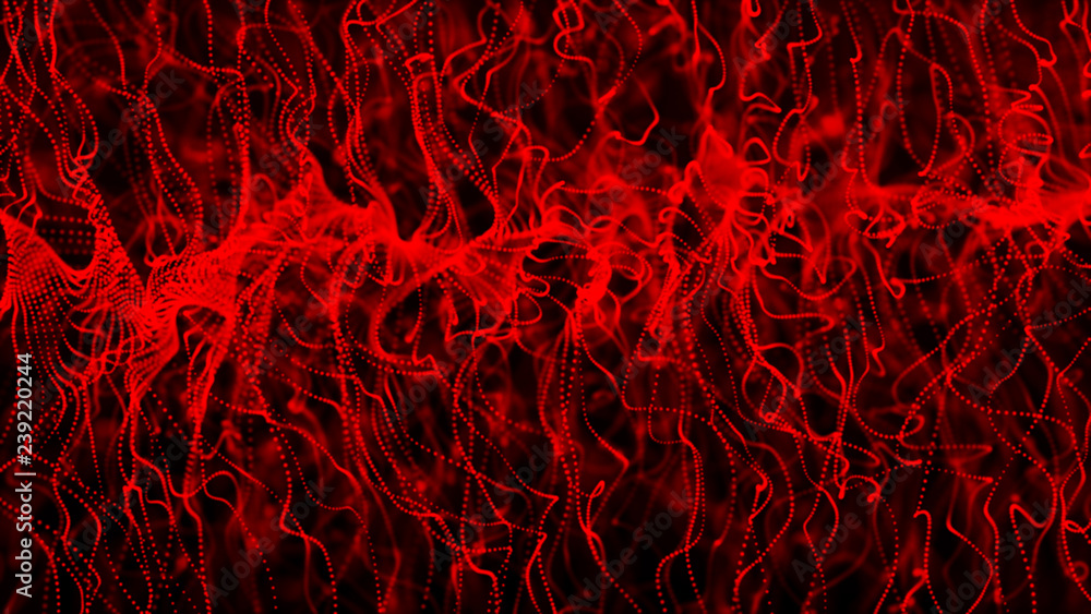 Poster abstract background of data flow. dust particles.futuristic technology element. 3d rendering.