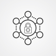 Network protection vector icon sign symbol