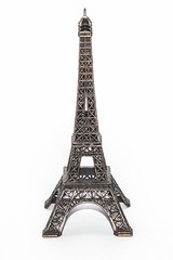 Fototapeta na wymiar Cheap Chinese statuette of the Eiffel Tower