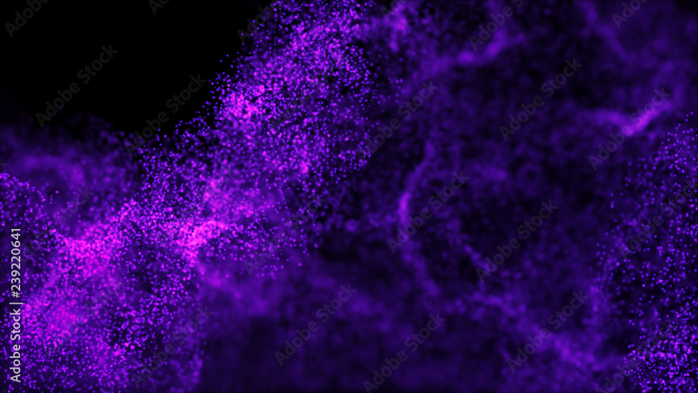 Poster abstract background of data flow. dust particles.futuristic technology element. 3d rendering.
