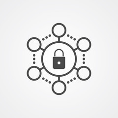 Network protection vector icon sign symbol