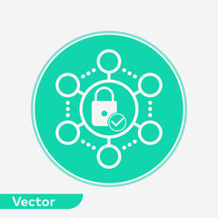 Network protection vector icon sign symbol