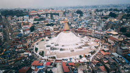 Stupa Bodhnath Kathmandu, Nepal - October 12, 2018