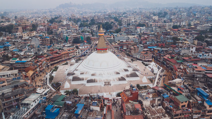 Stupa Bodhnath Kathmandu, Nepal - October 12, 2018