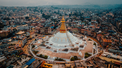 Stupa Bodhnath Kathmandu, Nepal - October 12, 2018