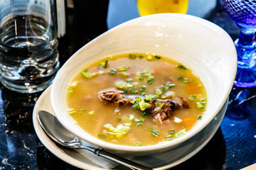 Pea soup with smoked pork