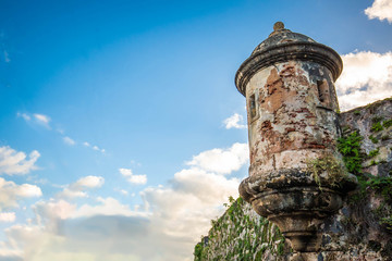 Fort San Felipe Del Morro in San Juan, Puerto Rico at sunrise