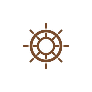 Ship wheel graphic design template