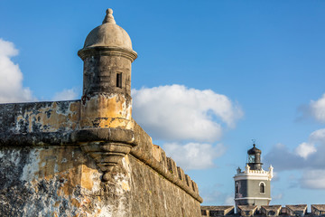 Fort San Felipe Del Morro in San Juan, Puerto Rico at sunrise
