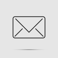 Mail icon on white background,Simple design style.vector illustration