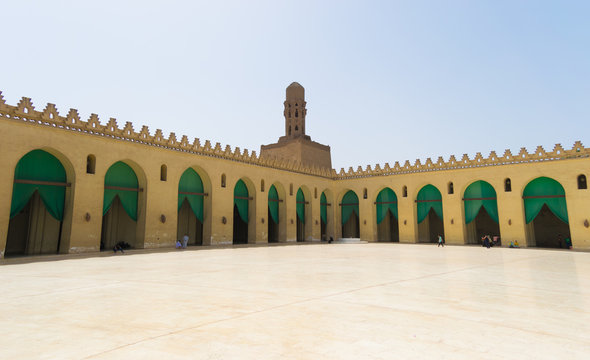 Inside Al Hakim Mosque In Cairo Egypt