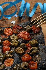 Pizza al carbone vegetale ft81025804 Carnevale Carnival 