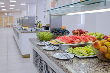 Long buffet with dishes and desserts 4