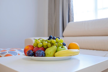 Fruit plate on white table 2