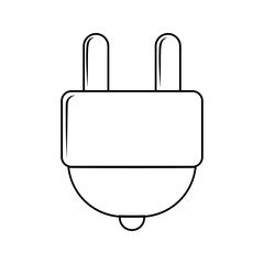 Obraz premium electrical plug icon. Element of cyber security for mobile concept and web apps icon. Thin line icon for website design and development, app development