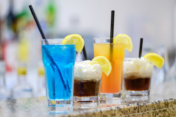 Various cocktails on the bar counter 4