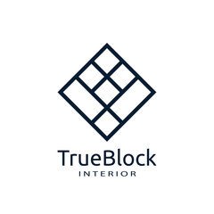 Fototapeta premium tile wall logo icon for carpet, floor, ceramic industry. hexagon square abstract symbol. minimal sign concept design template vector illustration.