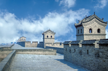Pingyao City Wall - Shanxi, China. The walls surrounding the city of Pingyao were first built in...
