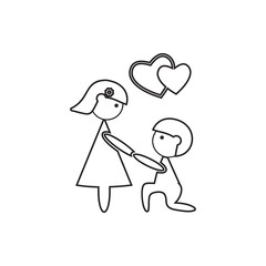 declaration of love icon. Element of Family for mobile concept and web apps icon. Thin line icon for website design and development, app development