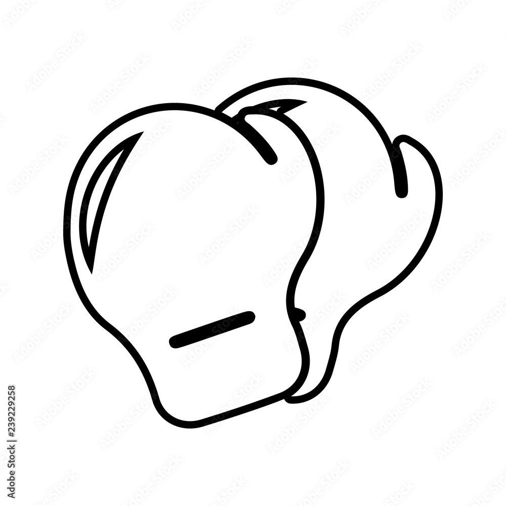 Poster boxing gloves icon. element of cyber security for mobile concept and web apps icon. thin line icon f