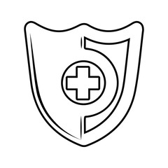 shield icon. Element of cyber security for mobile concept and web apps icon. Thin line icon for website design and development, app development