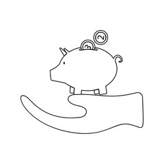 guinea pig in hand icon. Element of insurance for mobile concept and web apps icon. Thin line icon for website design and development, app development