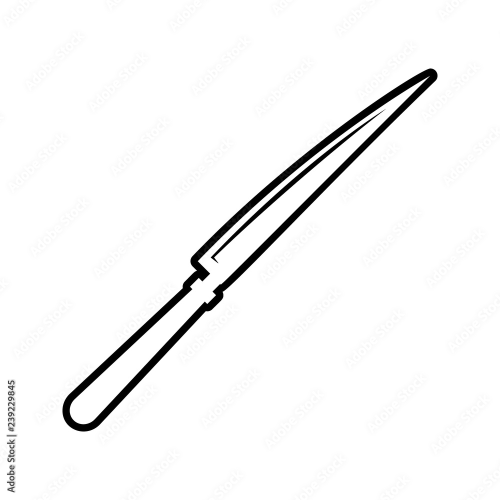 Poster knife icon. element of kitchen tools for mobile concept and web apps icon. thin line icon for websit