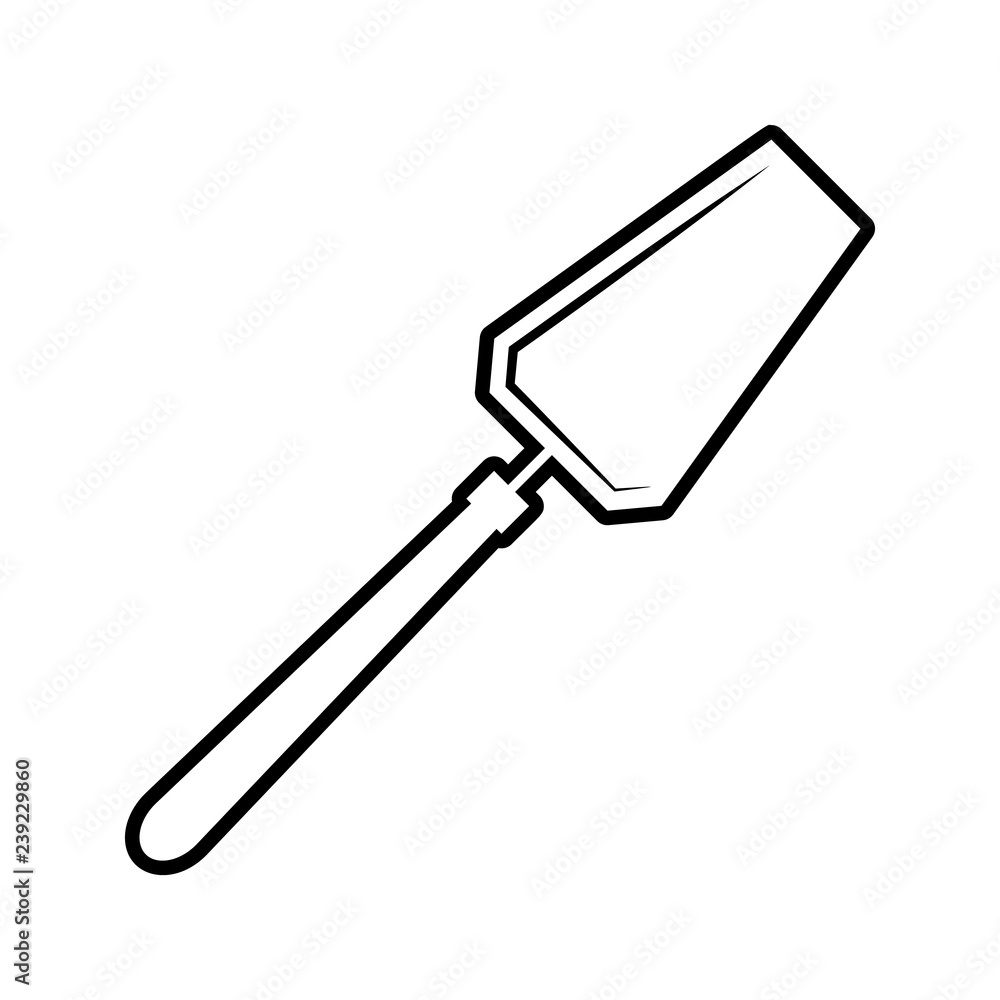 Poster shovel icon. element of kitchen tools for mobile concept and web apps icon. thin line icon for websi