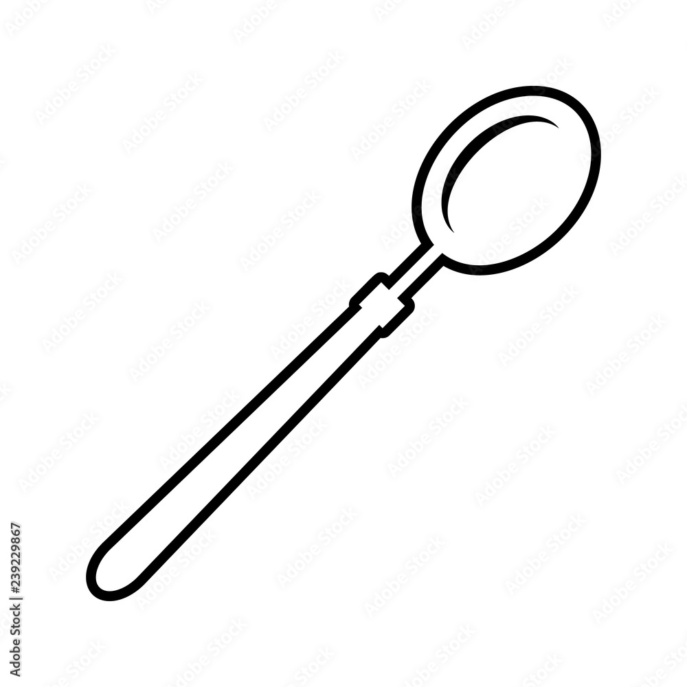 Poster large spoon icon. element of kitchen tools for mobile concept and web apps icon. thin line icon for 