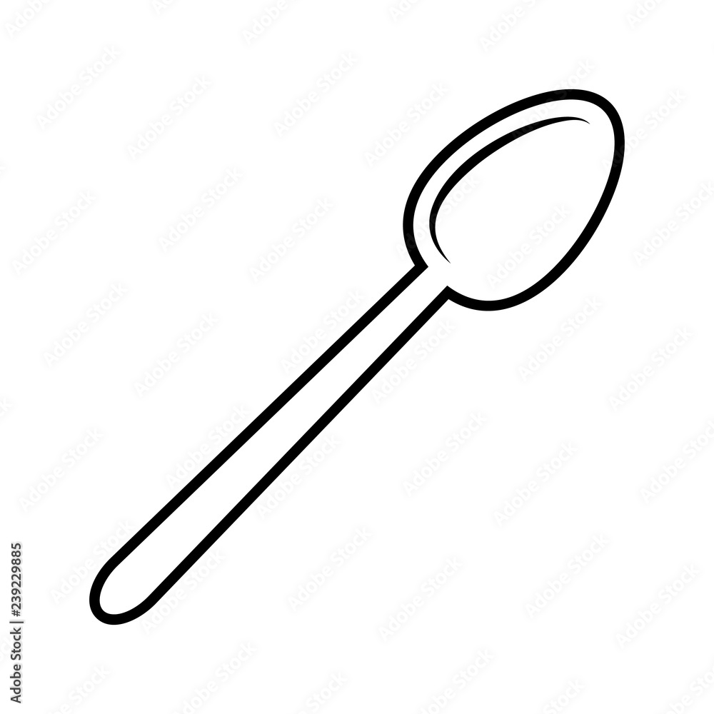 Poster a spoon icon. element of kitchen tools for mobile concept and web apps icon. thin line icon for webs
