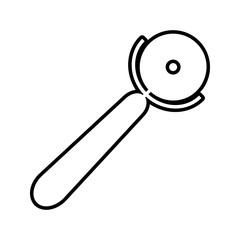 pizza cutter icon. Element of kitchen tools for mobile concept and web apps icon. Thin line icon for website design and development, app development