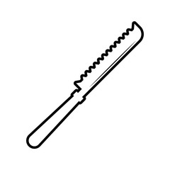 knife for cutting bread icon. Element of kitchen tools for mobile concept and web apps icon. Thin line icon for website design and development, app development