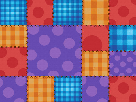 Colorful background of junina party with textile texture. brazil June Festival - Festa Junina
