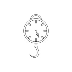 hook scales icon. Element of measuring elements for mobile concept and web apps icon. Thin line icon for website design and development, app development