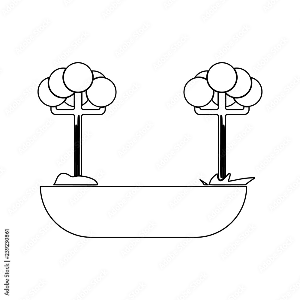 Poster trees icon. element of park and landscape for mobile concept and web apps icon. thin line icon for w