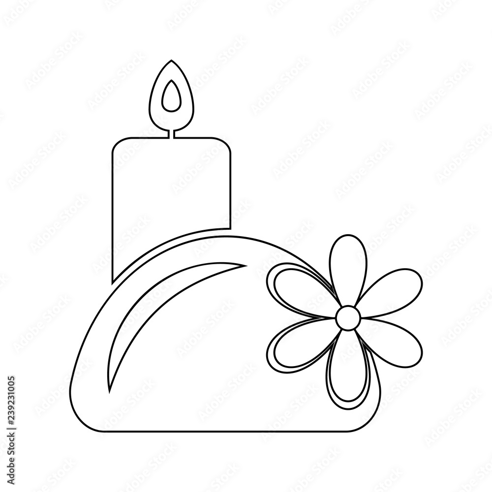 Poster aroma candles icon. element of spa for mobile concept and web apps icon. thin line icon for website 