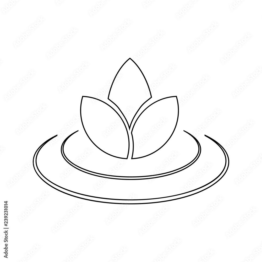 Poster lotus icon. element of spa for mobile concept and web apps icon. thin line icon for website design a