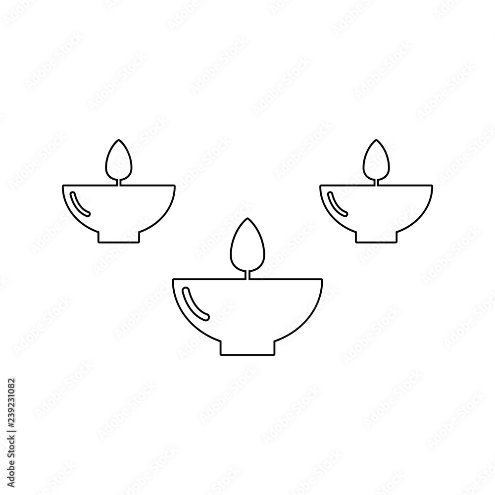 Poster aroma candles icon. element of spa for mobile concept and web apps icon. thin line icon for website 