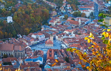 Aerial View Panorama of Brasov City Center 6