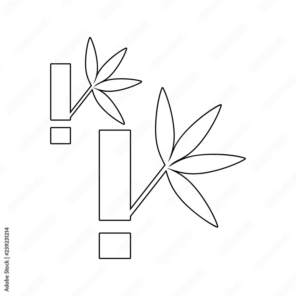 Poster bamboo icon. element of spa for mobile concept and web apps icon. thin line icon for website design 