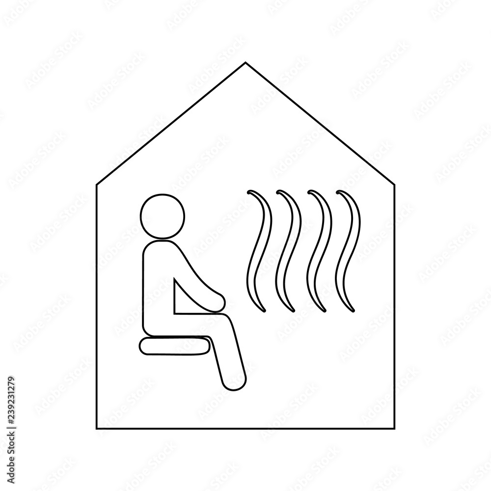Poster sauna icon. element of spa for mobile concept and web apps icon. thin line icon for website design a