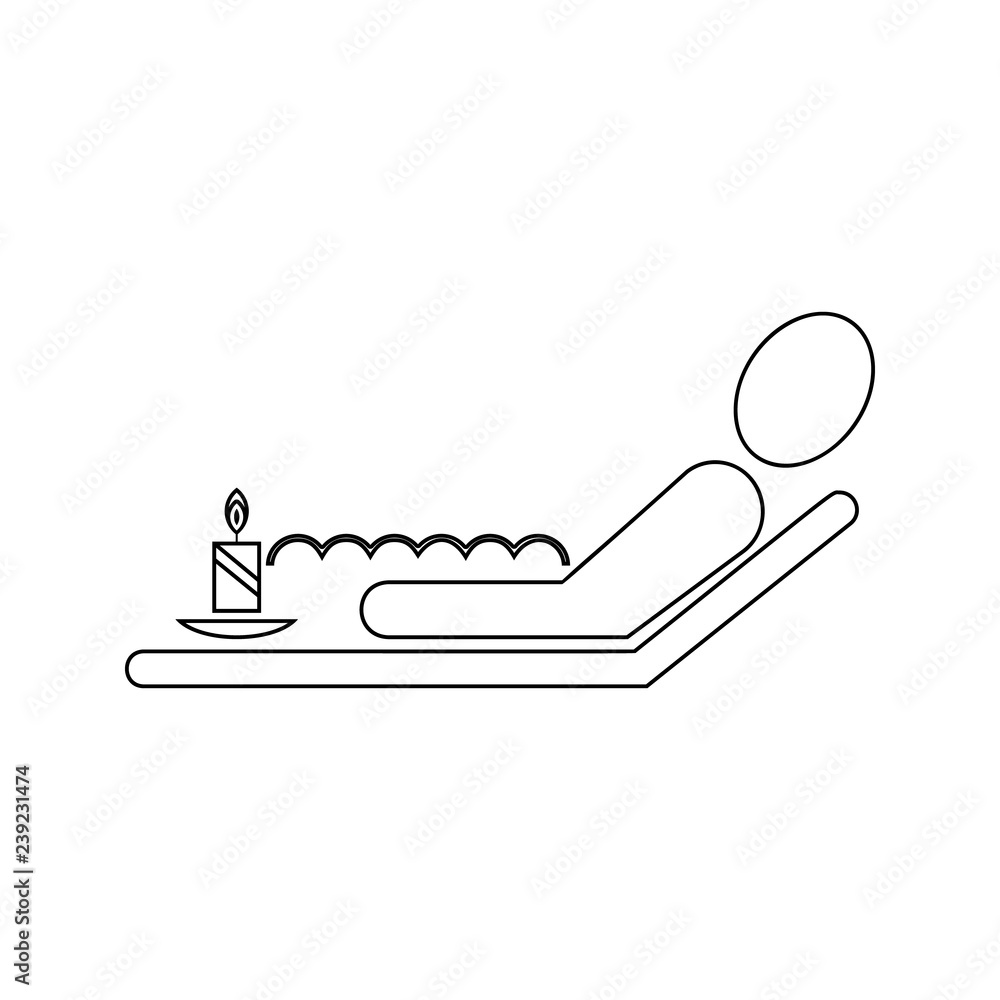 Poster relaxation in the bathtub with foam icon. element of spa for mobile concept and web apps icon. thin 