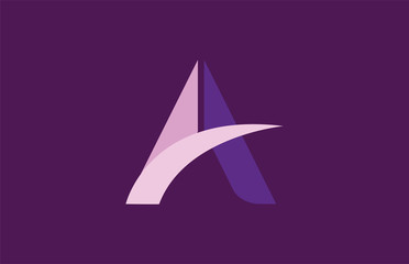 Fototapeta premium alphabet letter swoosh A logo icon design typography
