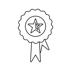medal with a star icon. Element of Sucsess and awards for mobile concept and web apps icon. Thin line icon for website design and development, app development