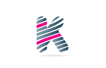 alphabet letter k logo icon design typography